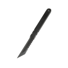 Black serrated G10 knife